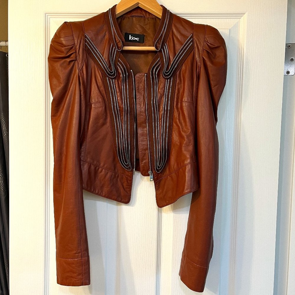 KOC genuine leather jacket XS